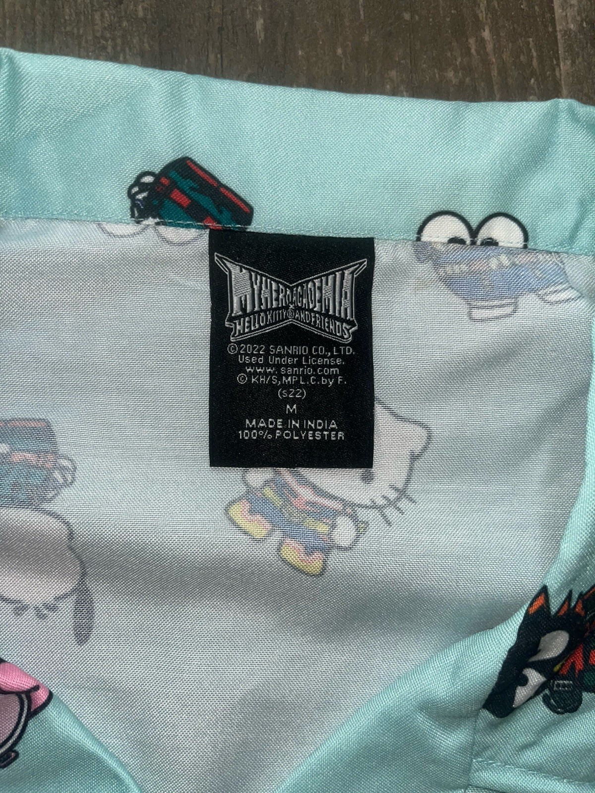 My Hero Academia x Sanrio Hello Kitty & Friends Collab Button Shirt Size Medium