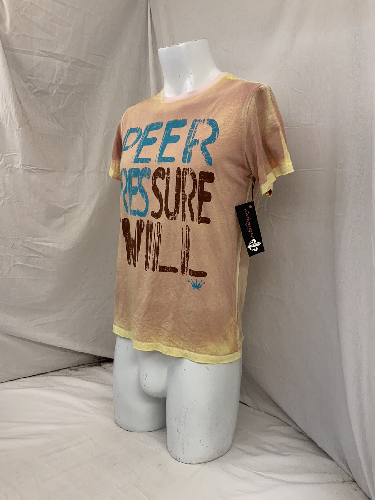 Dirtee Hollywood T Shirt S Multicolor Short Sleeve Cotton Poly NWT YGI O2-122