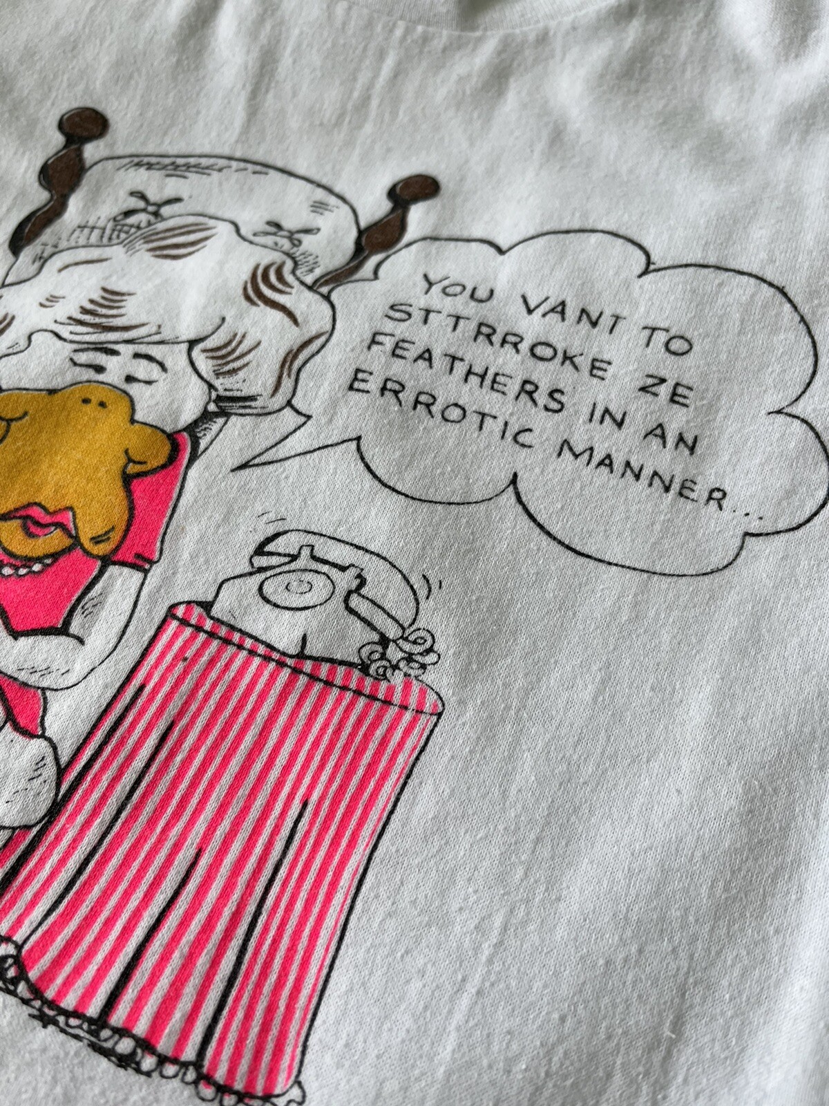 Vintage 1986 Ducktor Ruth Doctor You Vant To Tee Jays Graphic T Shirt Large 80’s