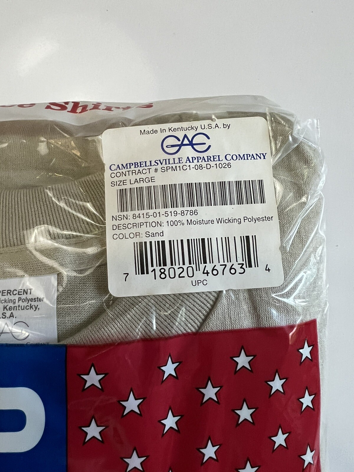 3 Pack Sand T-Shirt, Large Moisture Wicking Polyester Army Shirt, Military DSCP