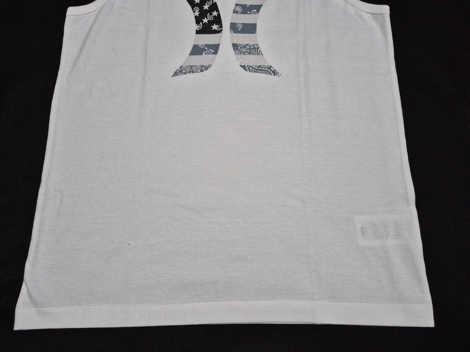 Hurley Men’s Found Nation American Icon Graphic White Tank Top White
