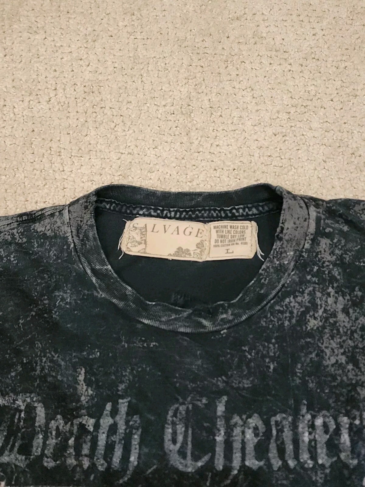 Salvage Death Cheaters Distressed Men’s Size Large Tshirt Rare