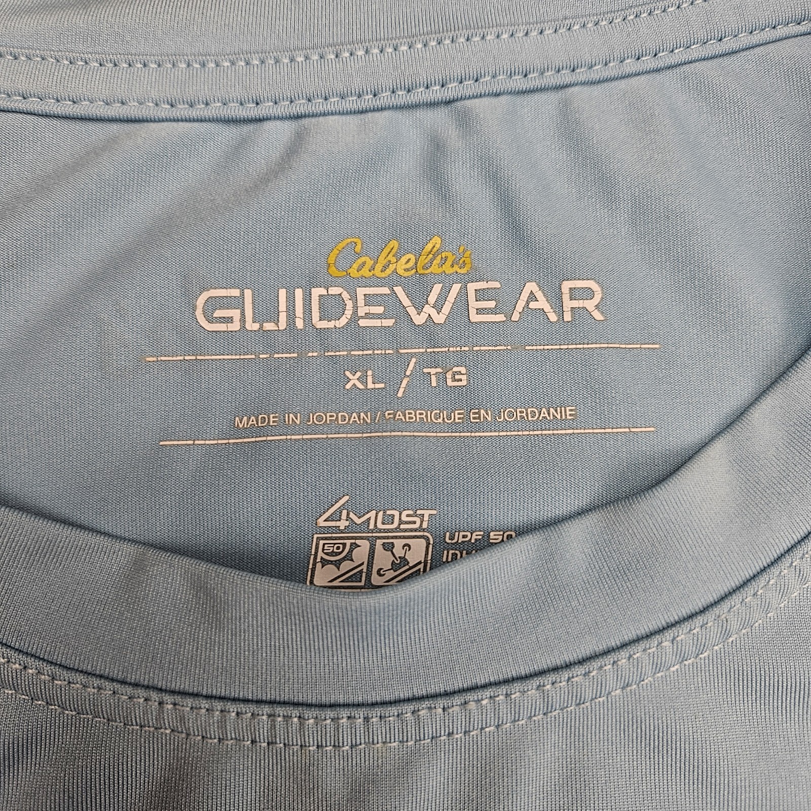 Cabela’s Shirt Men’s XL Guidewear 50+UPF Sun Shirt Long Sleeve Blue Coolcore