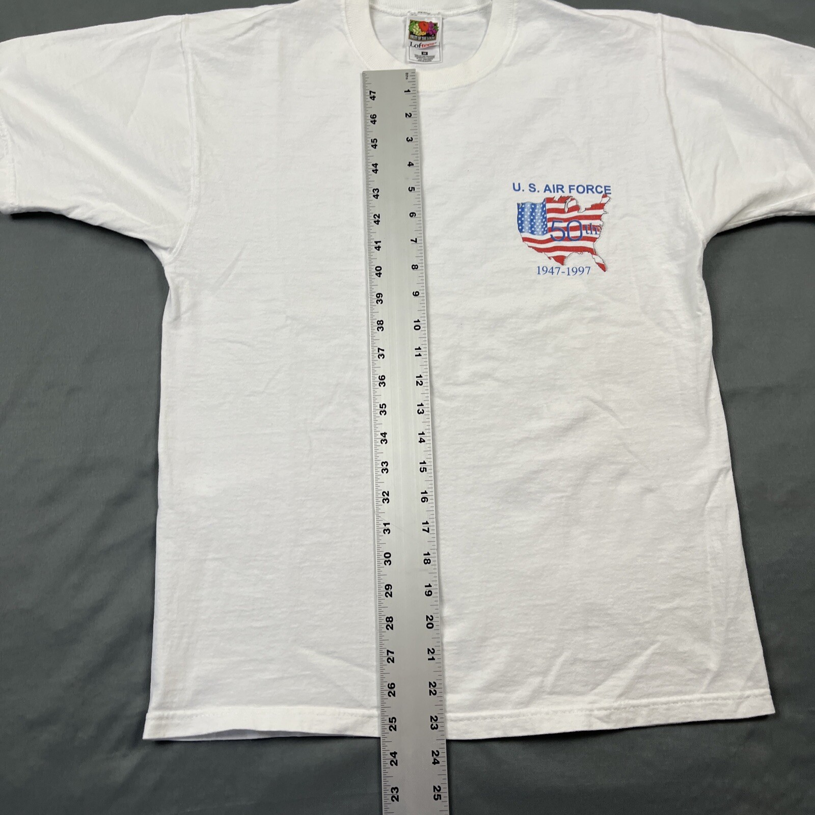 Vintage US Air Force 50 Year Anniversary 1997 White T-Shirt Medium Double Sided