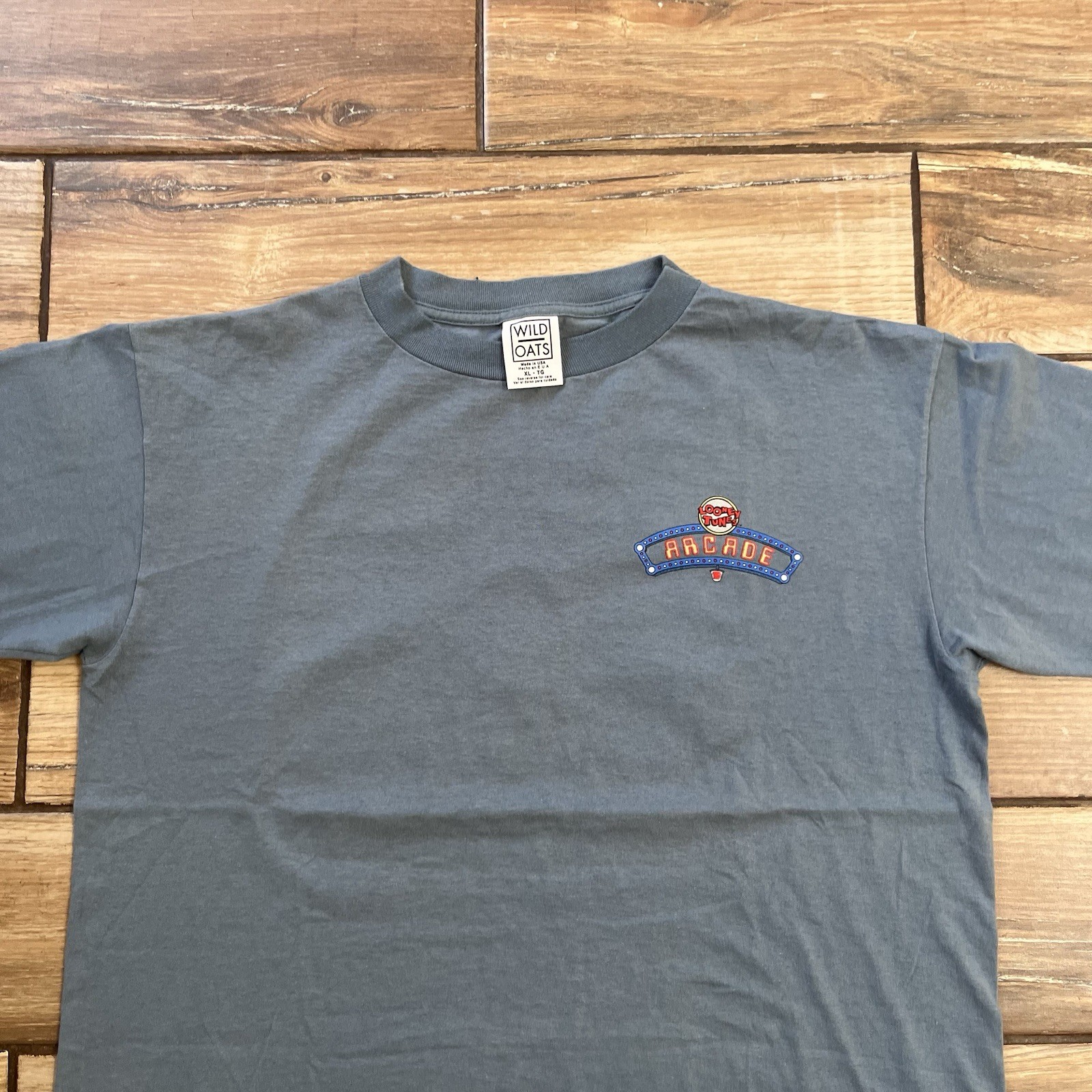 Rare Vintage Wild Oats Looney Tunes T Shirt Arcade Double Sided Shirt XL 1995