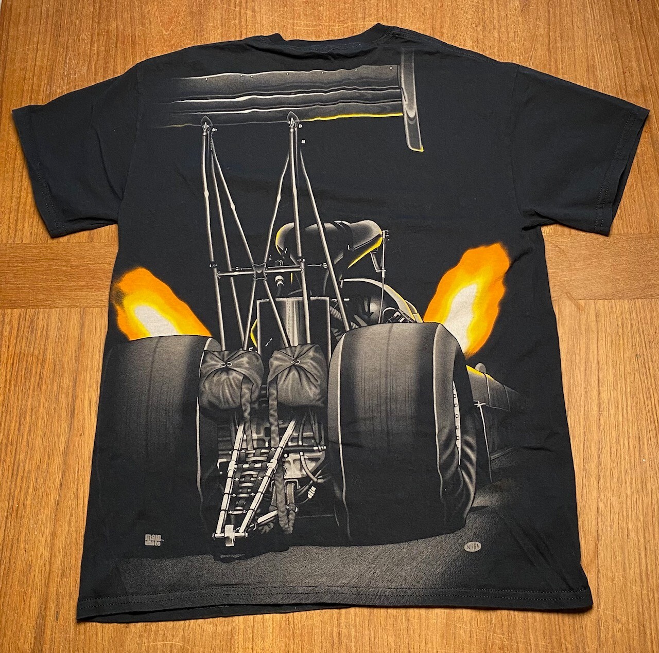 NHRA Vintage Big Logo Dragster All Over Print Men’s Medium T-Shirt 90s Racing