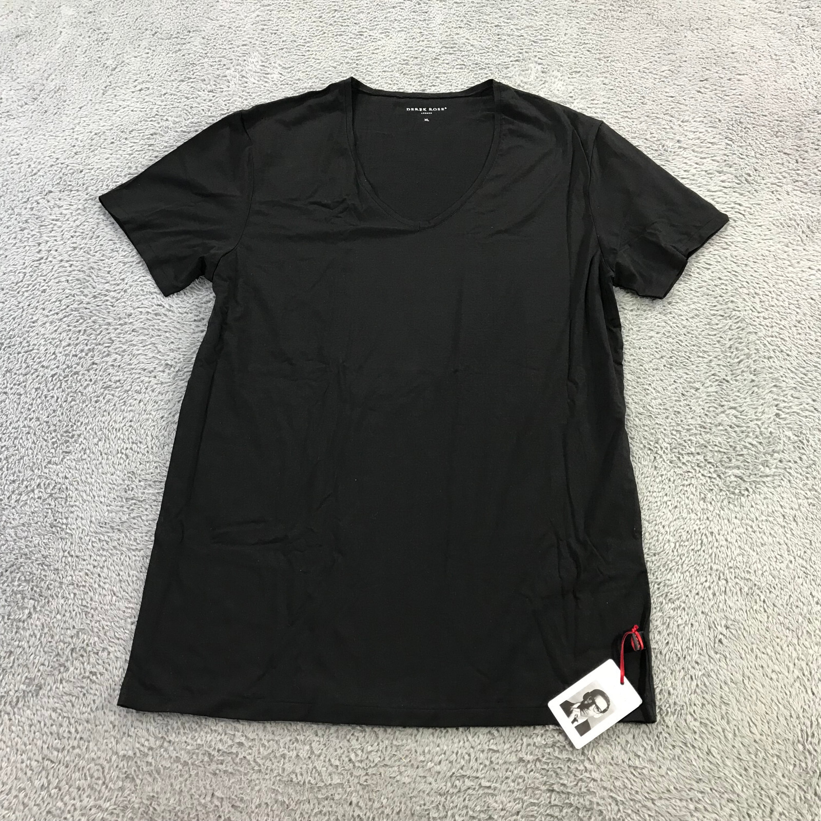 Derek Rose Shirt Mens Extra Large London T-Shirt $ 115 Short Sleeve Tee Black PJ