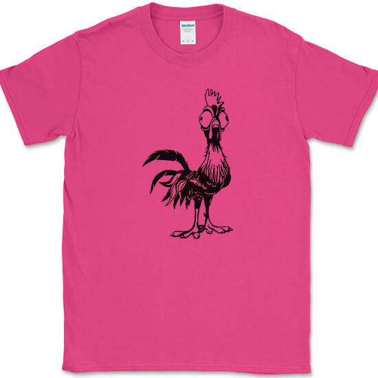 HEIHEI CHICKEN T-Shirt Funny Moana Humor Movie Novelty Tee on Gildan