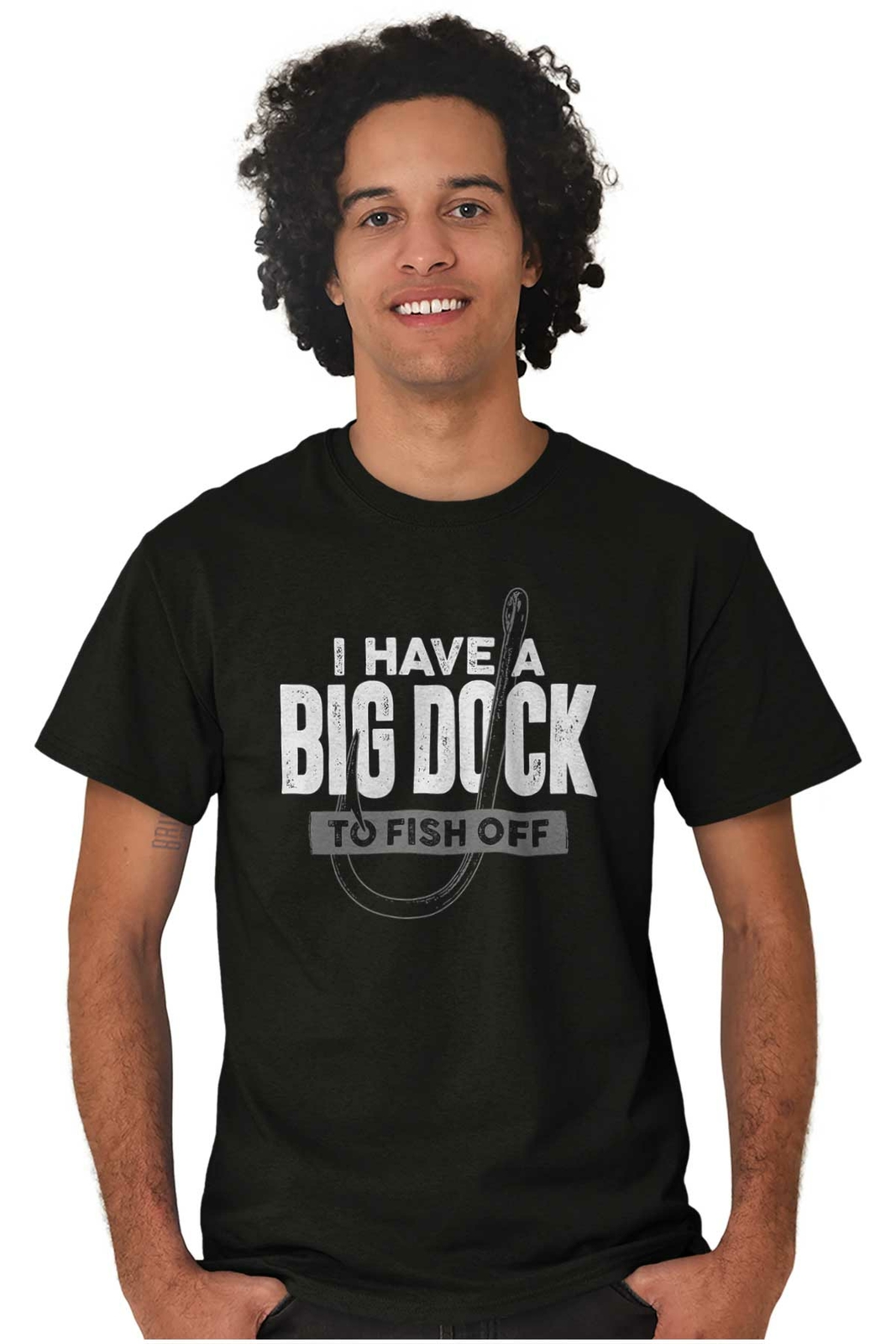 Dirty Fishing Joke Funny Big Dock Fish Gift Mens Casual Crewneck T Shirts Tees