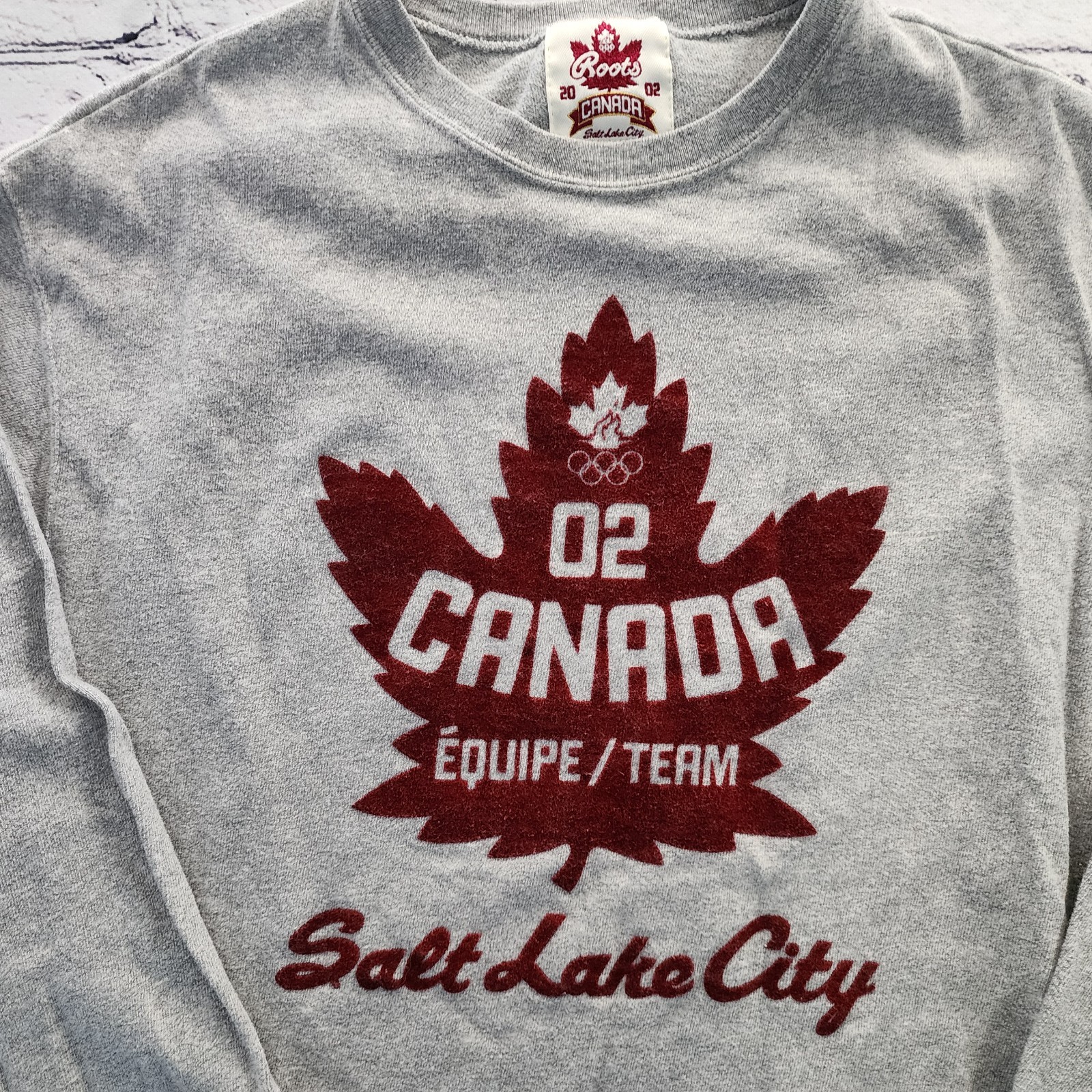 Roots Canada 2002 Salt Lake City Olympics Equipe/Team Fleece Long Sleeve Medium