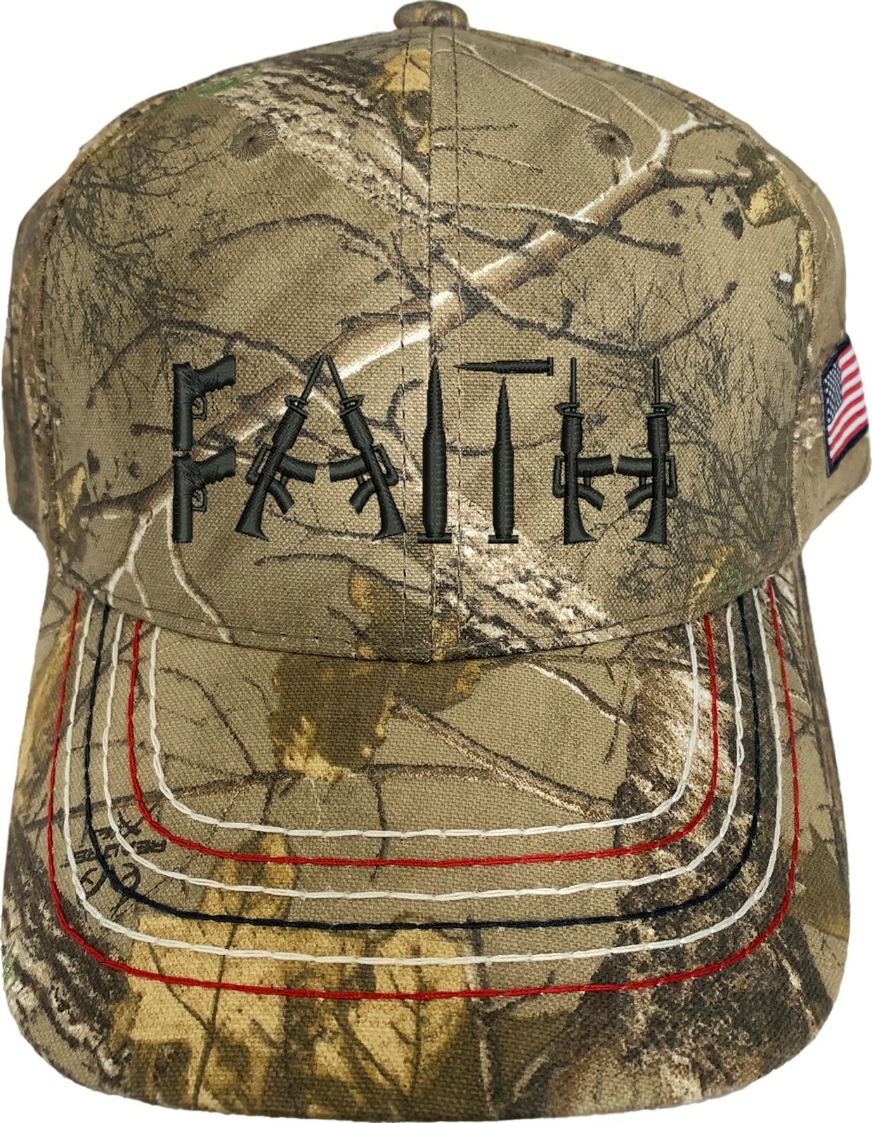 Faith Guns 2nd Amendment Embroidered Camo Structured Adjustable Hat