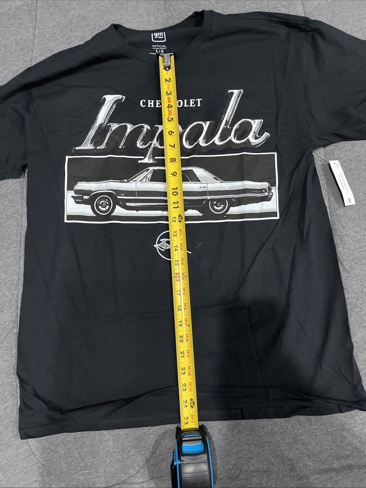 CHEVROLET IMPALA Officially Licensed T-Shirt Black Size Large
