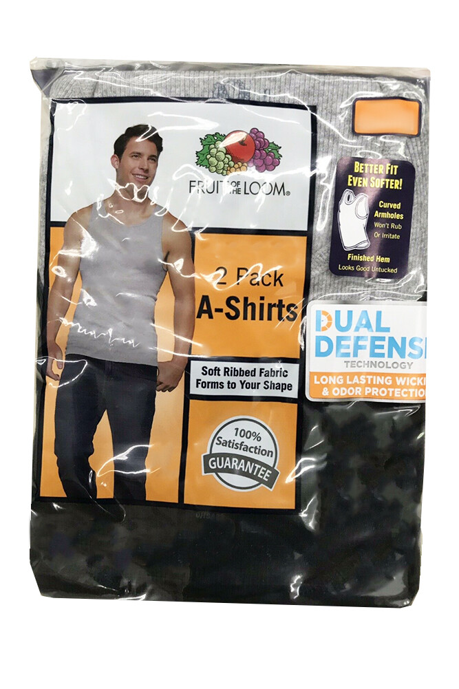 Fruit Of The Loom Men’s Multi Pack Tank Top Tag-Free Cotton Athletic A-Shirts