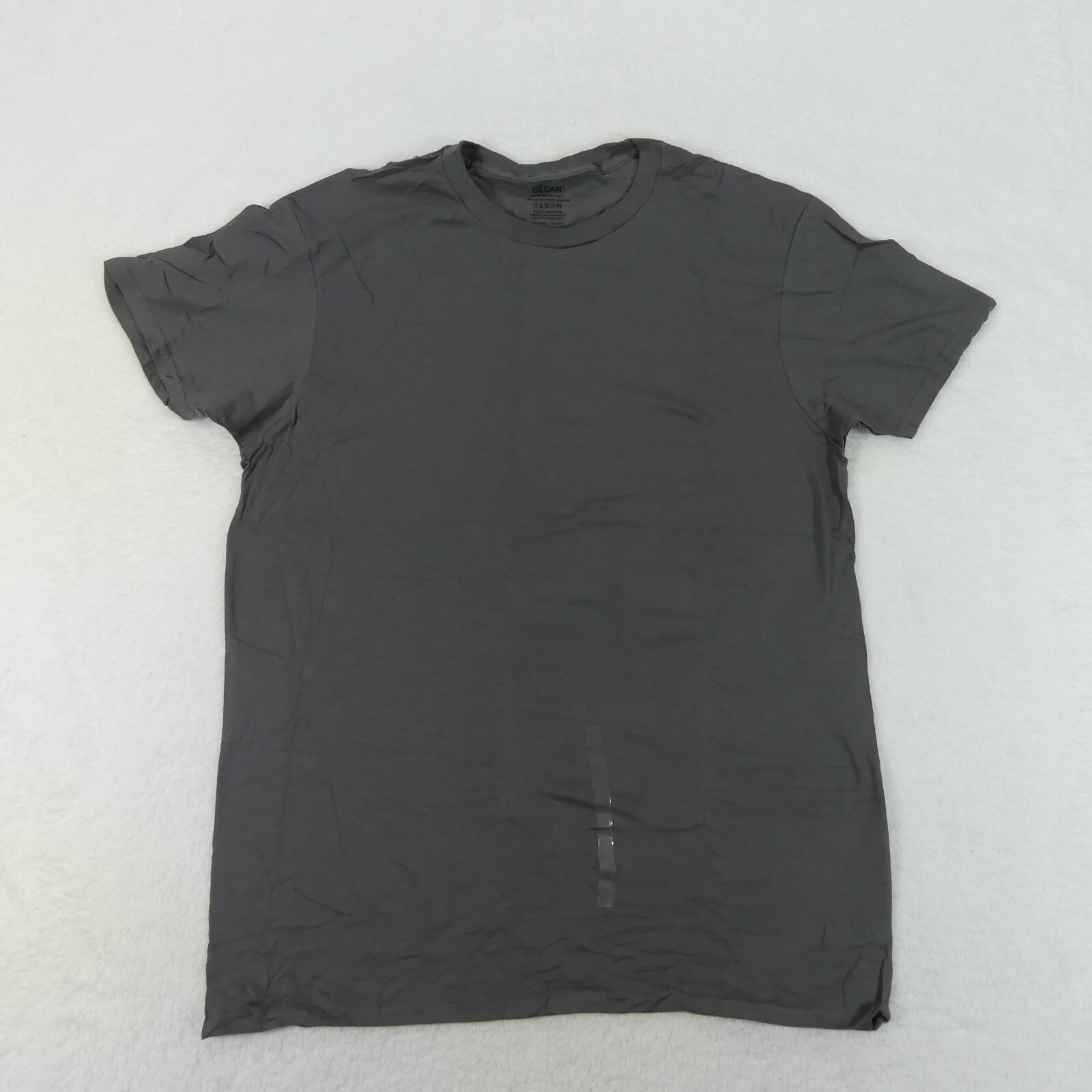 Gildan Shirts Mens Medium 38/40 Black Gray Short Sleeve Cotton Blend Set Of 5