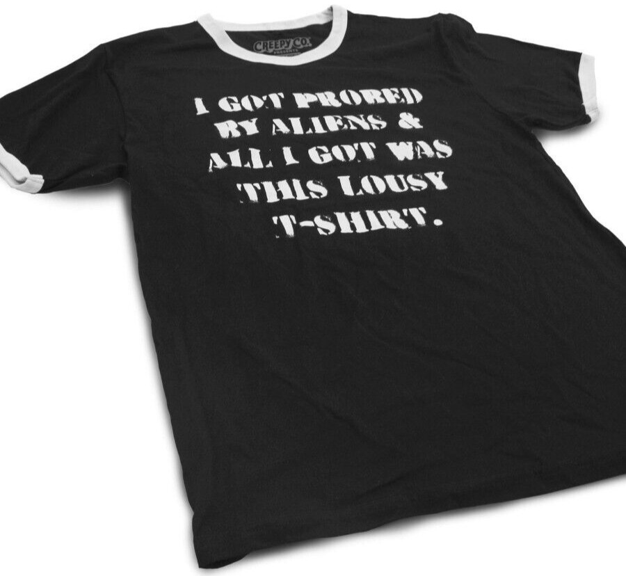 NEW Creepy Co. Weekly World News LOUSY RINGER Tee T-Shirt Alien Comedy S-3XL Sz