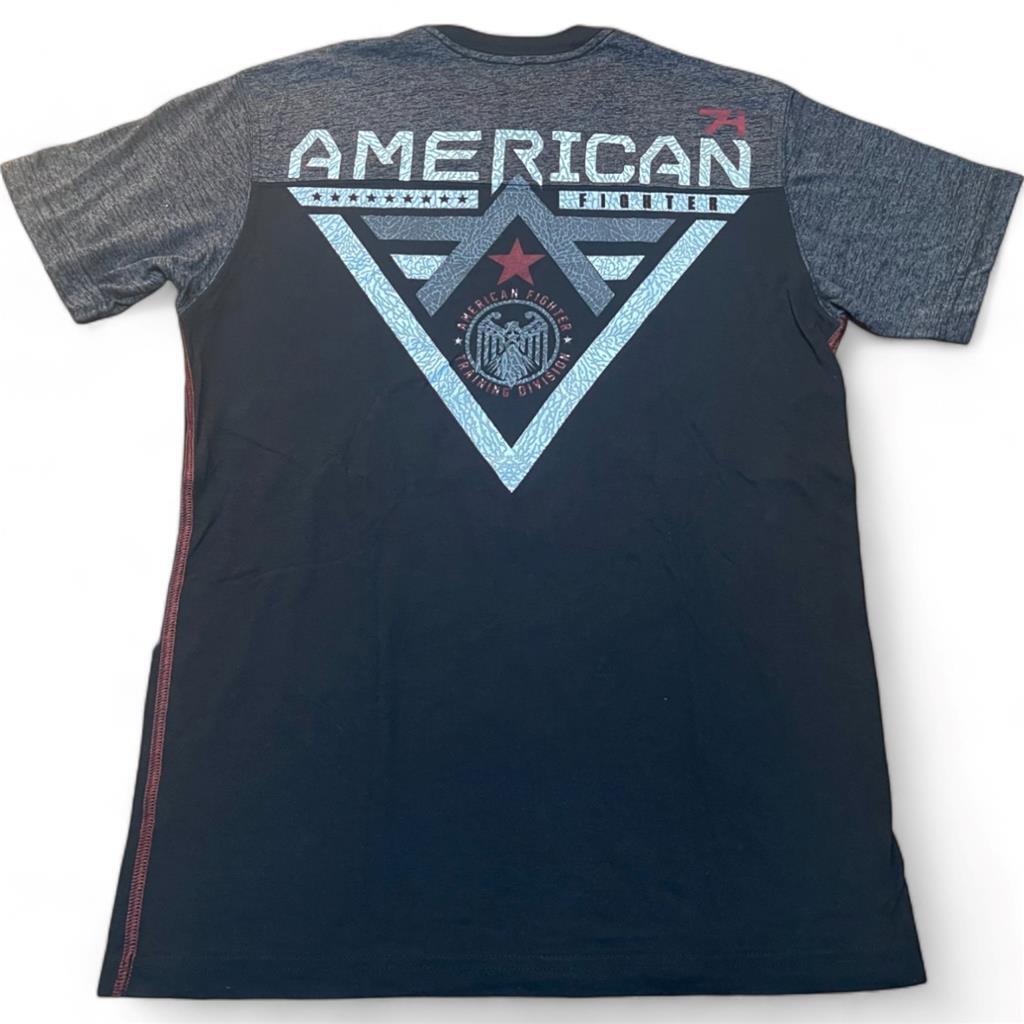 New Men’s American Fighter Premium Athletic MMA Black/Dark Gray T-Shirt XS-4XL