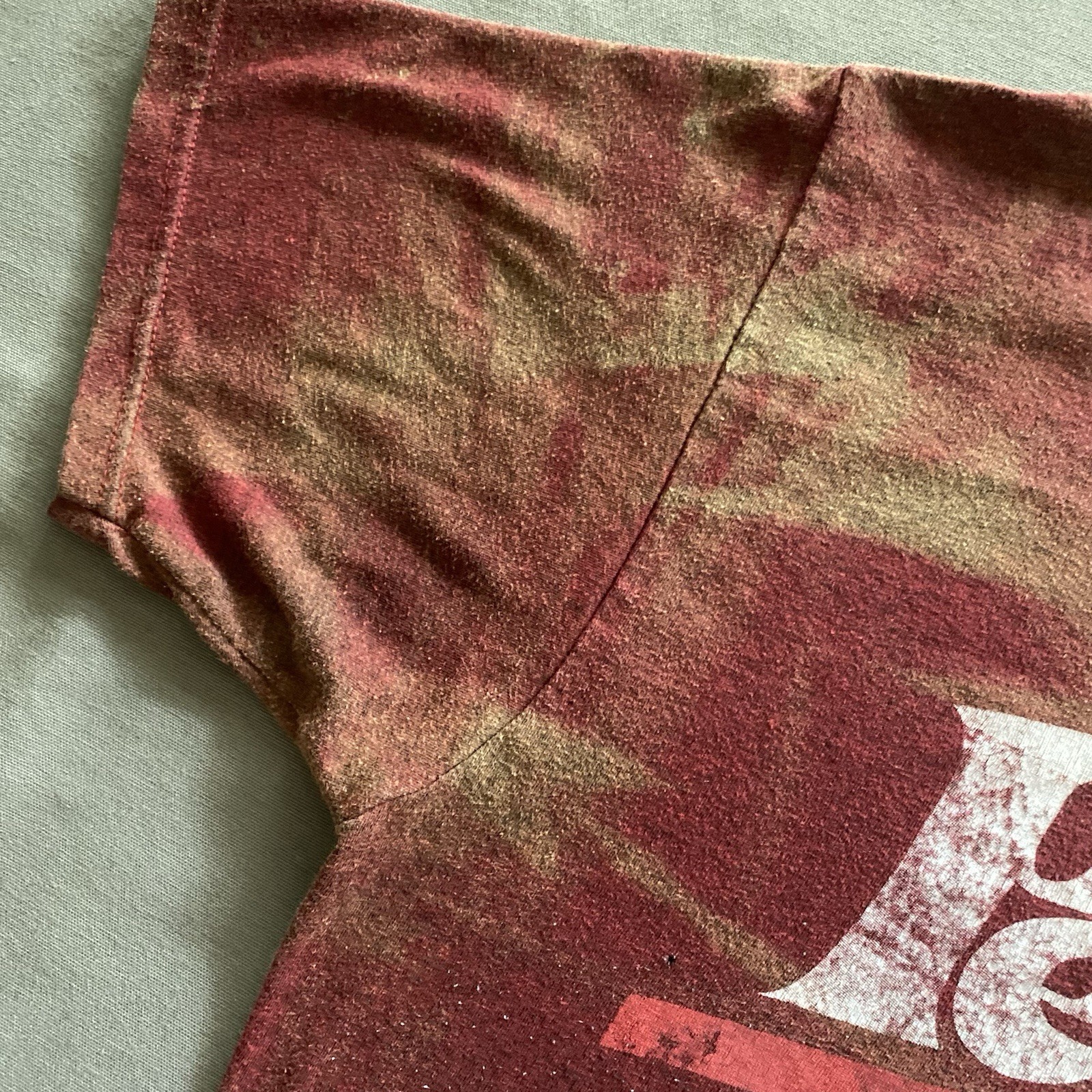 2010s Tee Luv Dr. Pepper T Shirt Mens Large Maroon Bleach Dye Soda Pop Promo