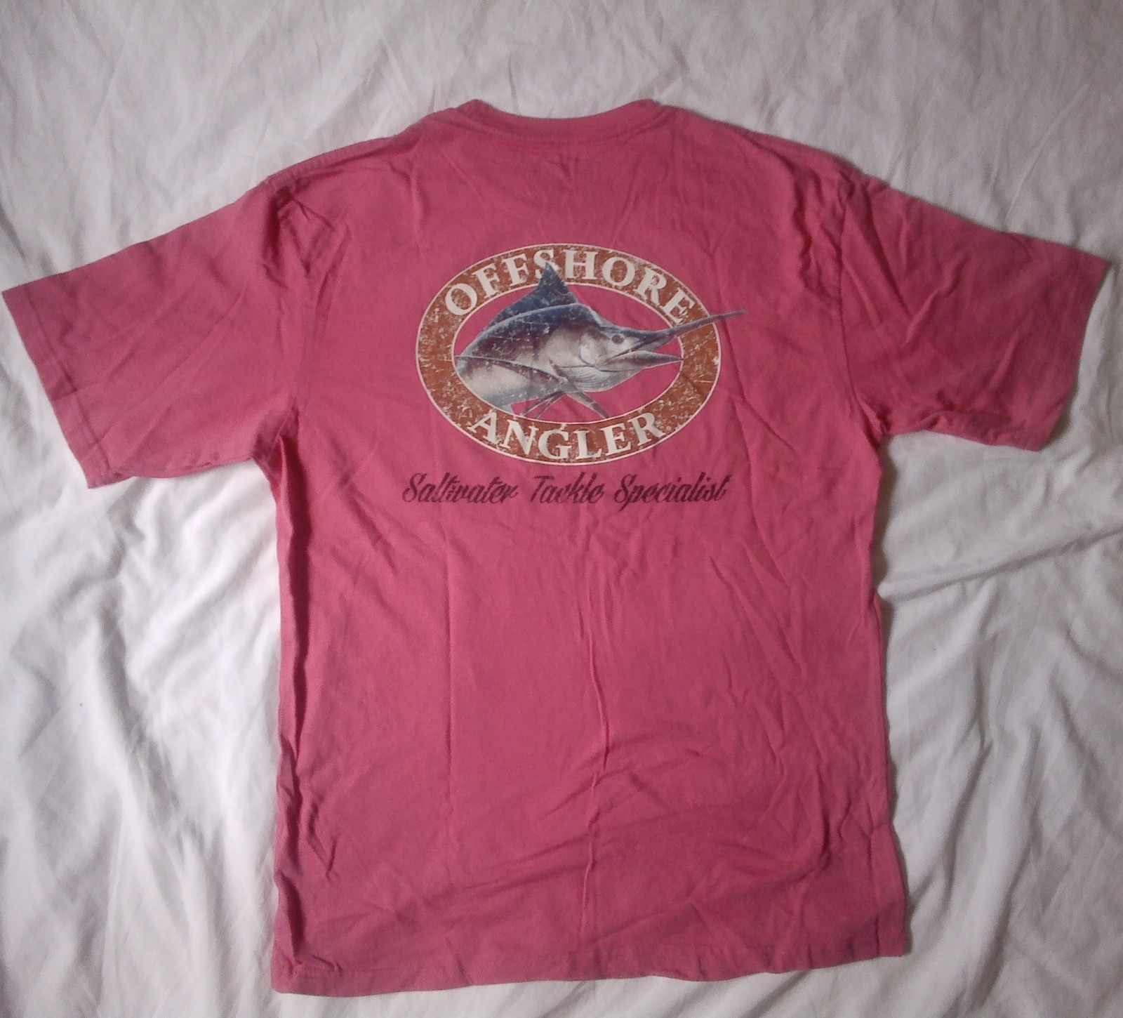 World Wide Sportsman T-shirt Adult Medium Pink w/Pocket 100% Cotton