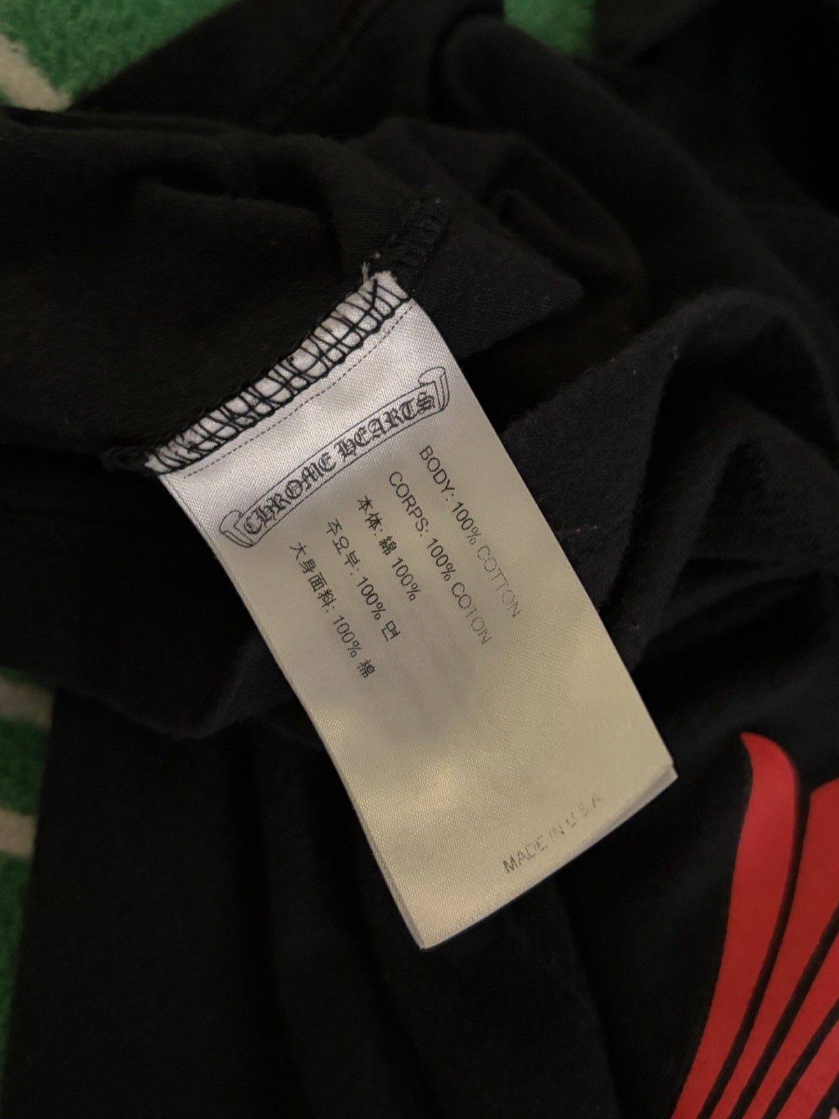 100% Authentic Chrome Hearts Multi Color Cross T-shirt
