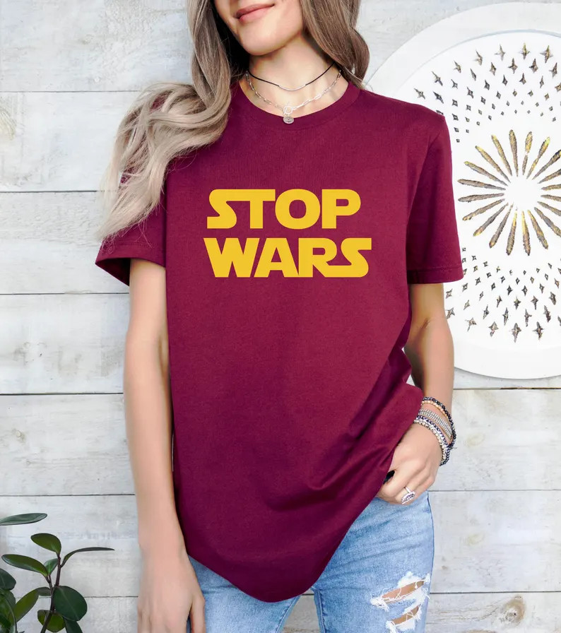 World Peace Activist Comfort Tee Anti War Protest Shirt