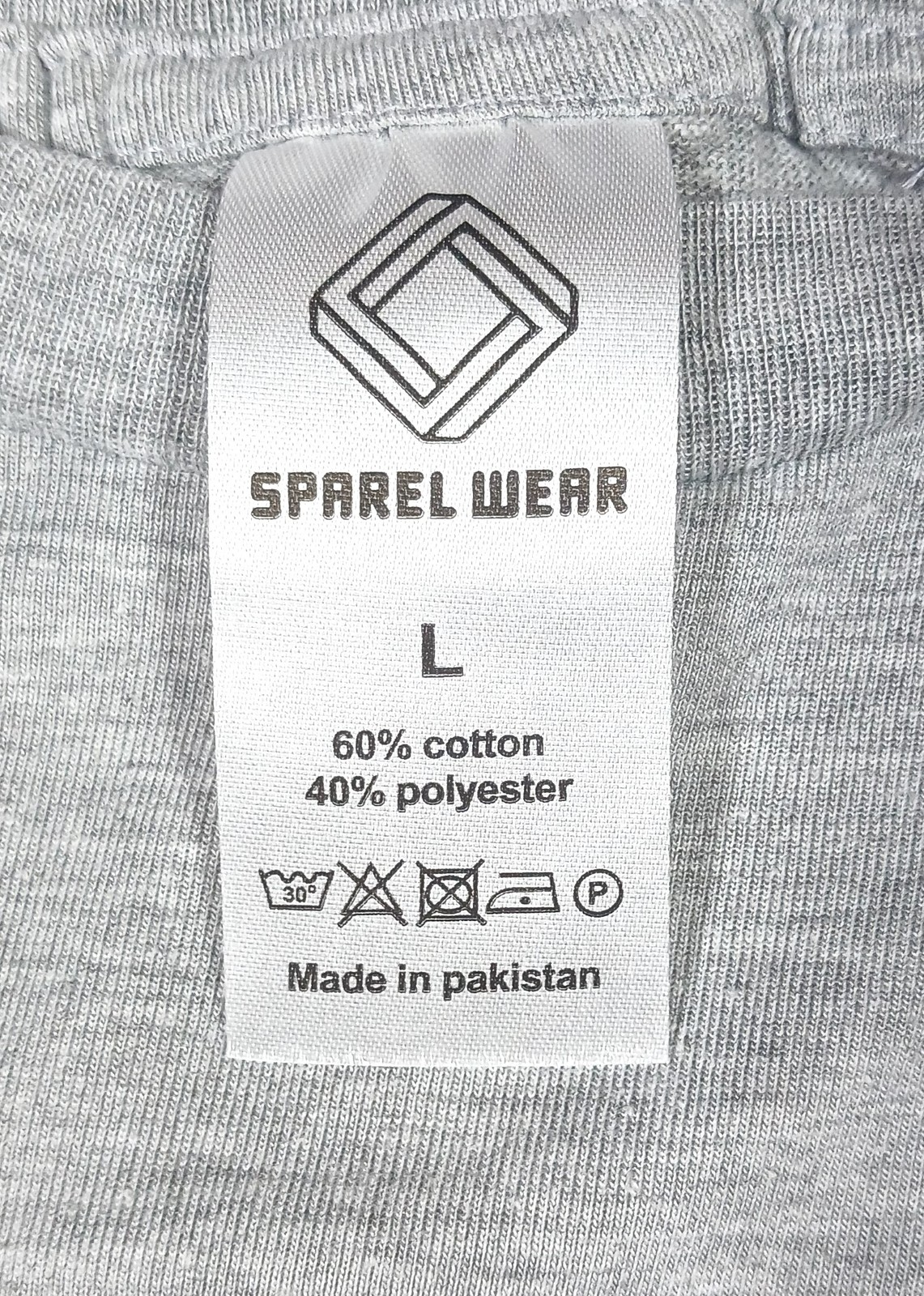 SPAREL WEAR Men or Women’s Large Grey USA Flag Graphic Print T-Shirt