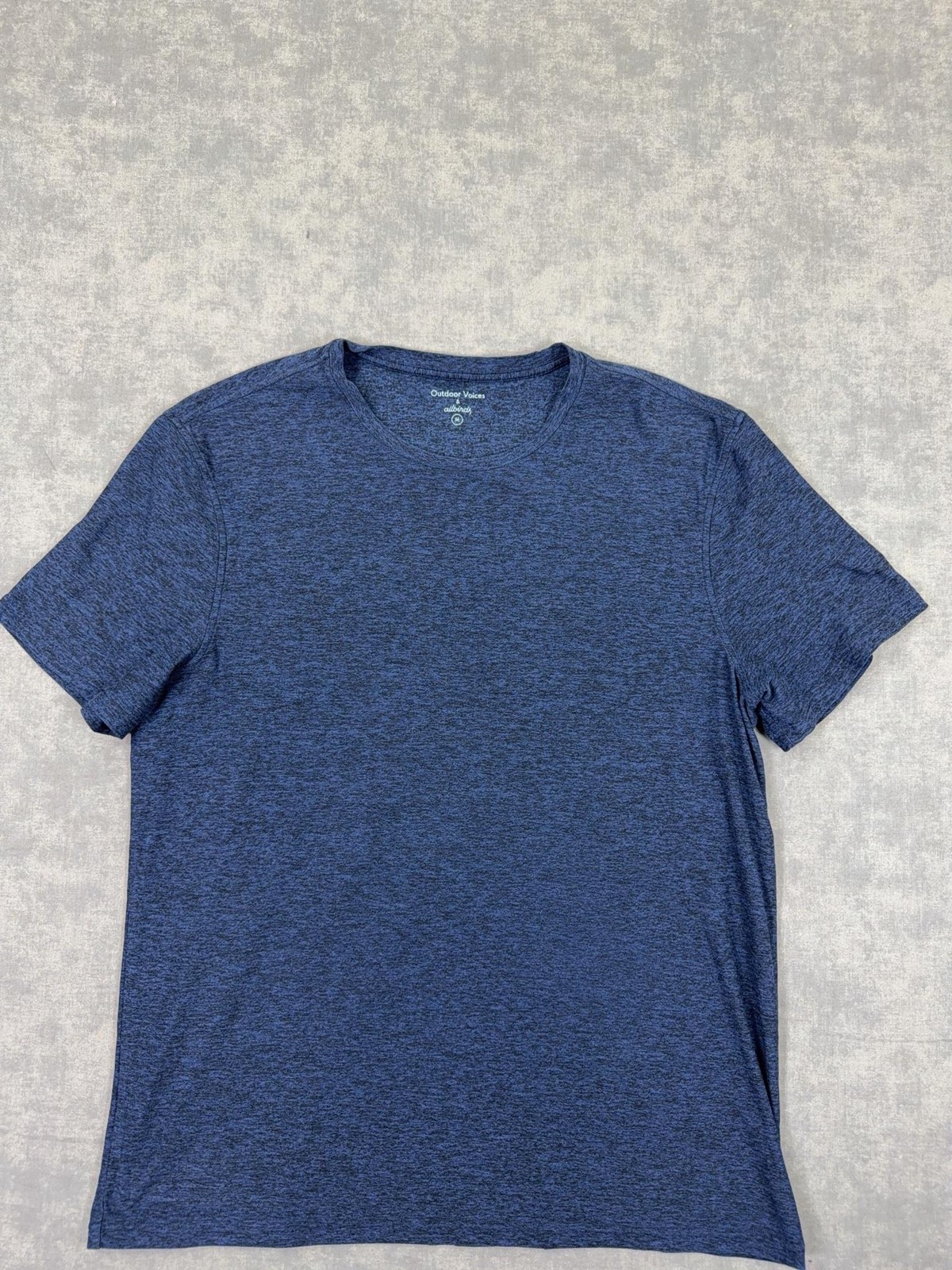 Outdoor Voices Shirt Mens M Blue Allbirds Collab Tee Lightweight Soft Tagless