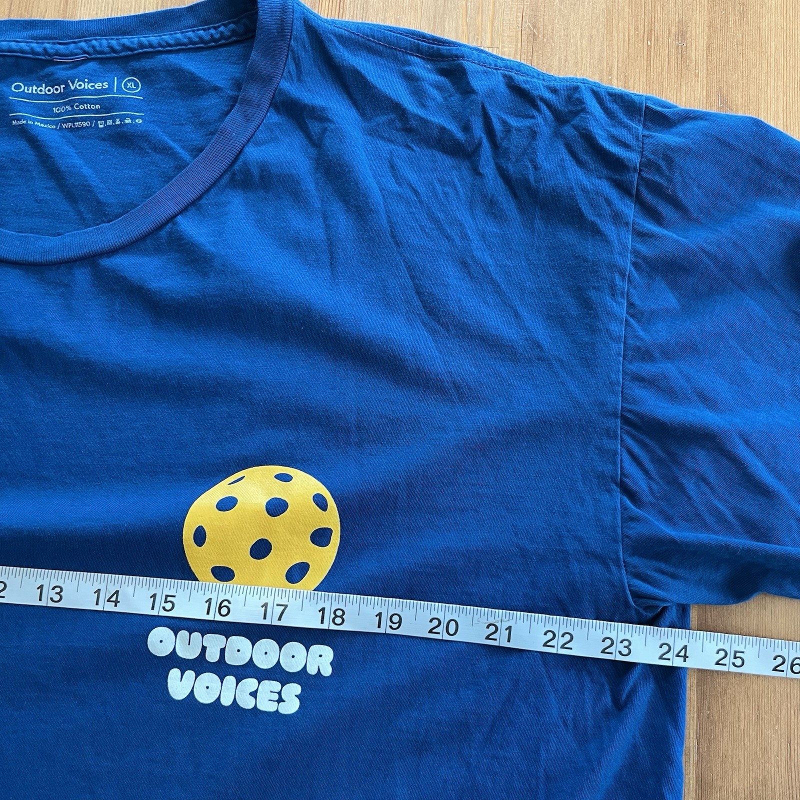 Outdoor Voices T-Shirt Men’s XL Pickleball Graphic Blue Gym Workout Athletic