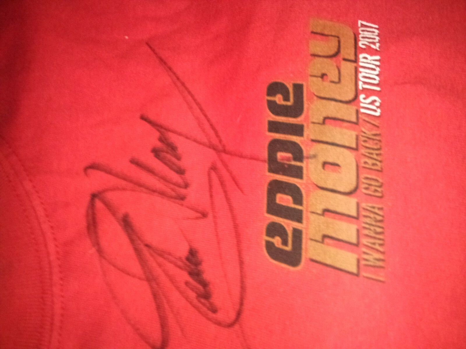 Men’s Autographed SIGNED EDDIE MONEY “I Wanna Go Back/2007XL/ T-Shirt