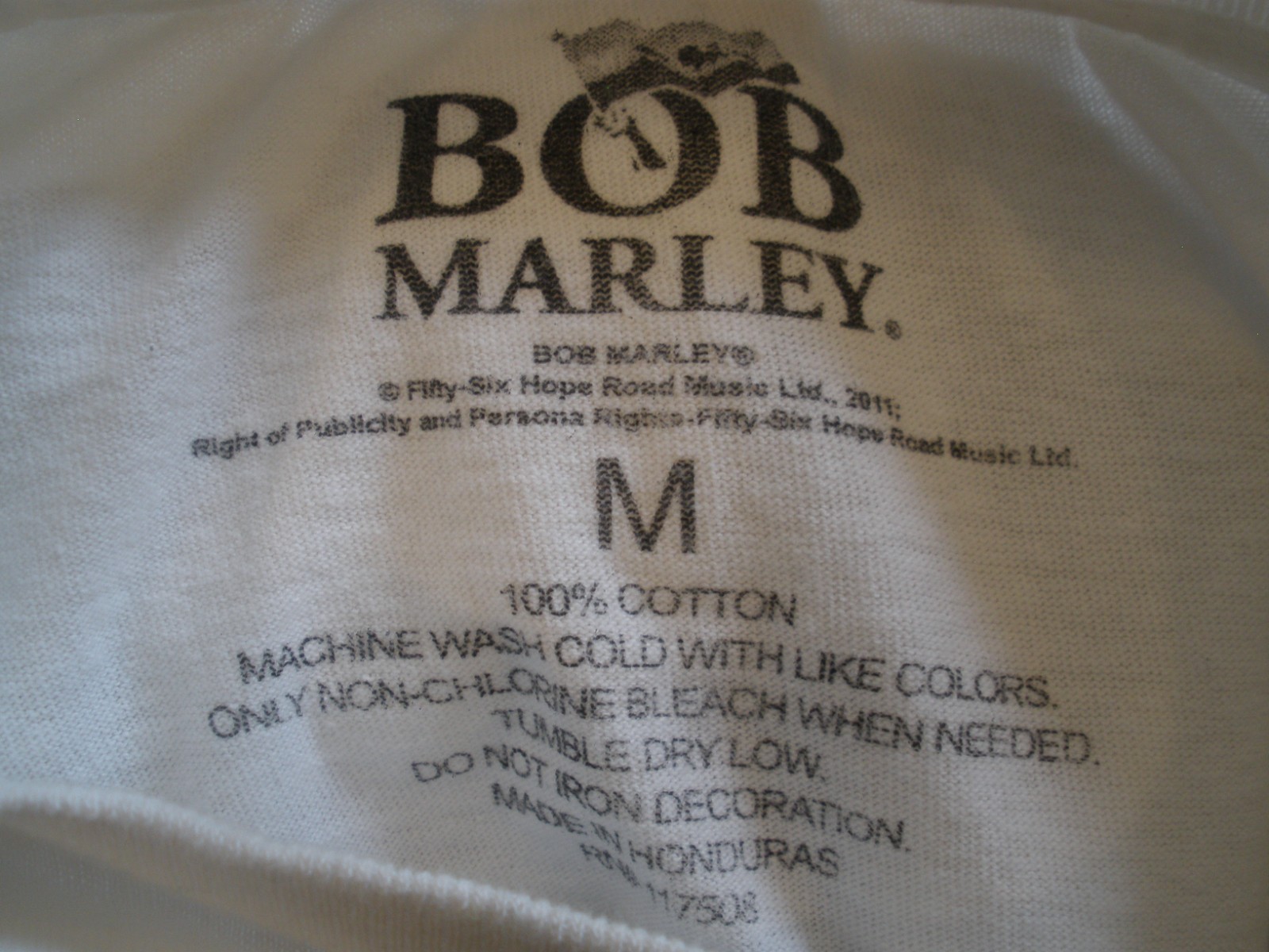 Vintage Adult White T-Shirt M Bob Marley Legend (see description)(81A)