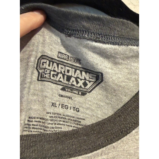 Marvel Guardians of the Galaxy Vol 3 Rocket Raccoon Gray Ringer T-Shirt Mens XL