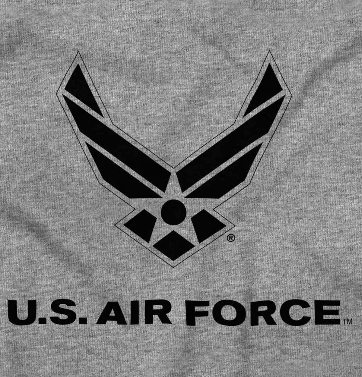 Officially Licensed US Air Force Wings Logo Womens or Mens Crewneck T Shirt Tee