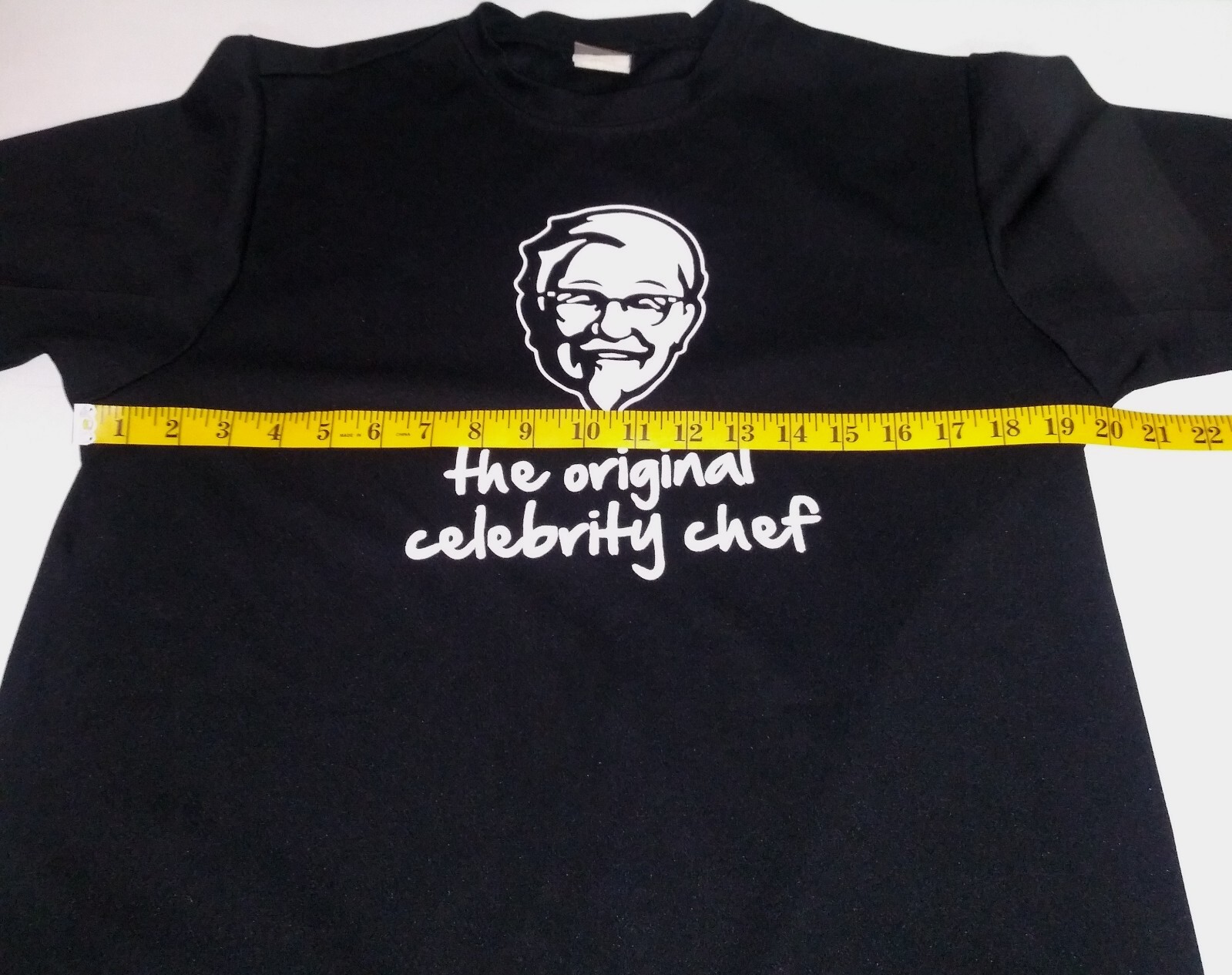 KFC Colonel Sanders The Original Celebrity Chef Logo Polyester TShirt Size Small