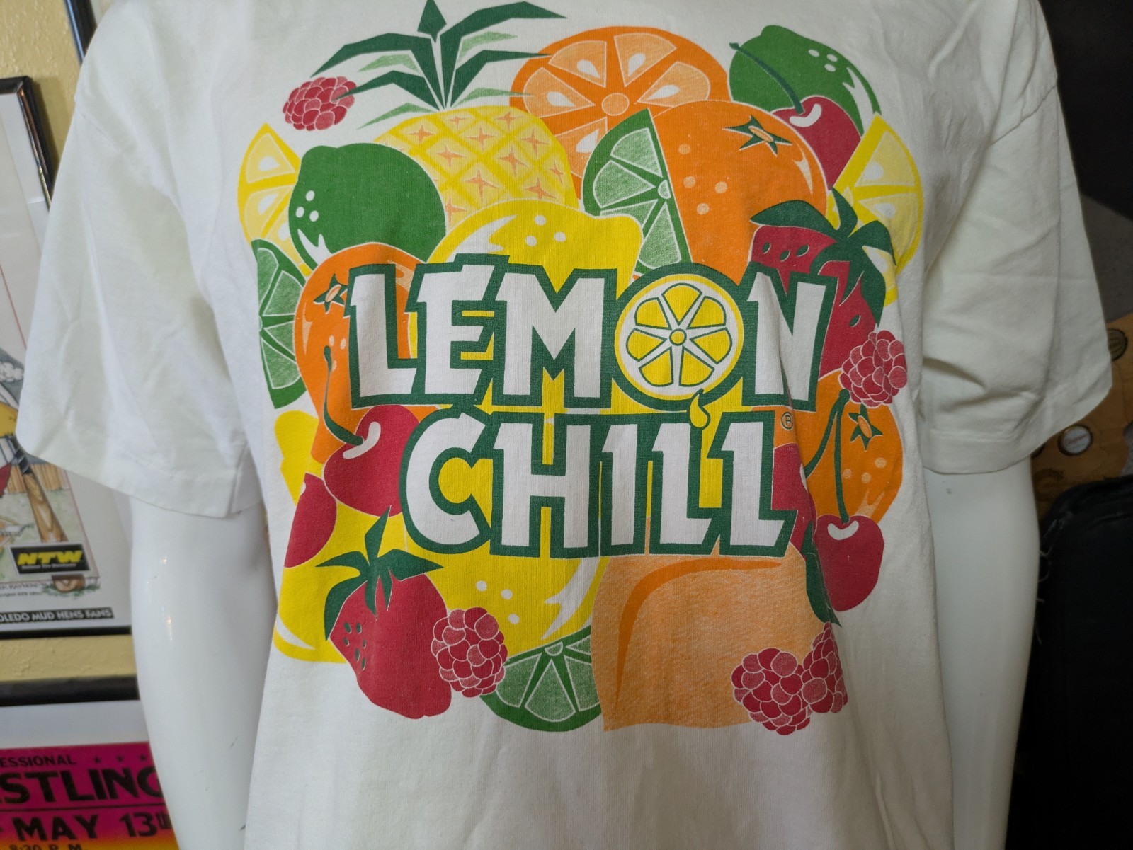 VTG 90s Lemon Chill Logo T Shirt XL Frozen Lemonade