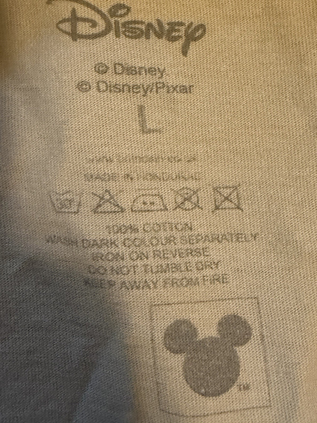 Men’s Disney Maui Tan T-shirt Size L (725)