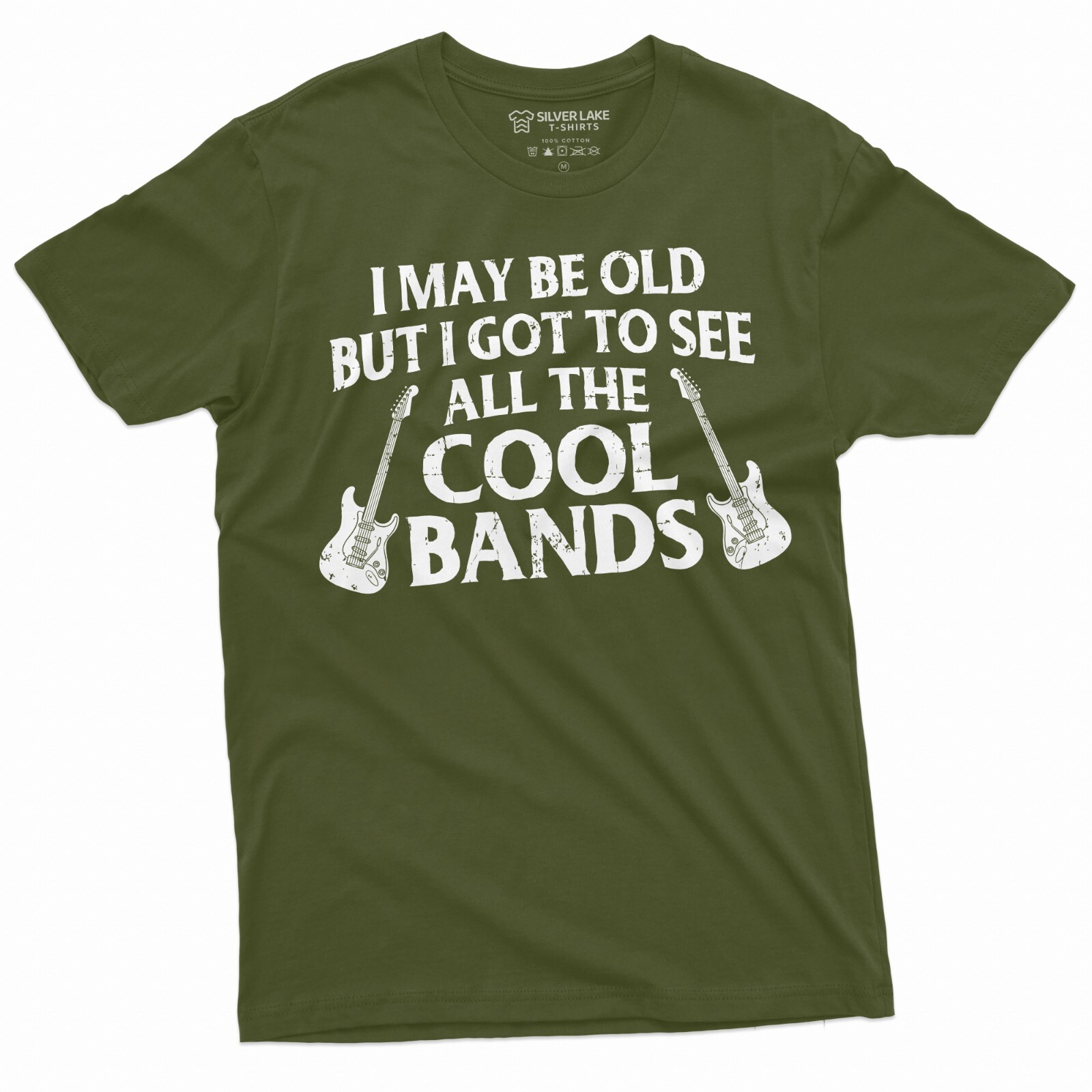 Men’s Funny Music T-shirt I may be old but I got to see all the cool bands shirt
