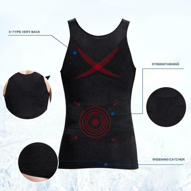 Be-In-Shape For Men’s Slimming Vest Ultra Durable Compression Shapewear Tank Top