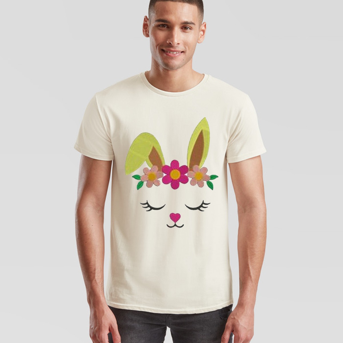 Cute Easter Bunny Face Unisex Tshirt Spring Holiday Apparel