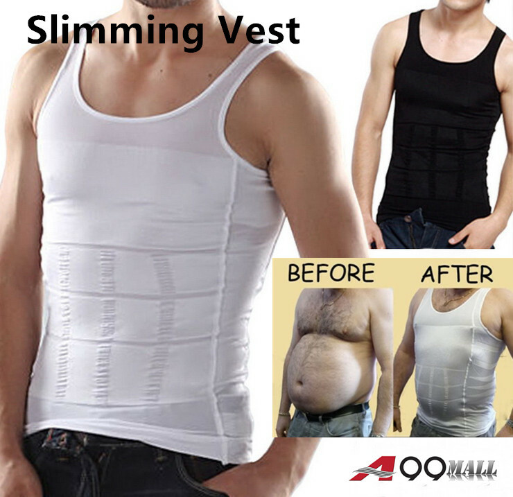 Men Slimming Body Shaper Gynecomastia T-shirt Posture Corrector Vest Compression