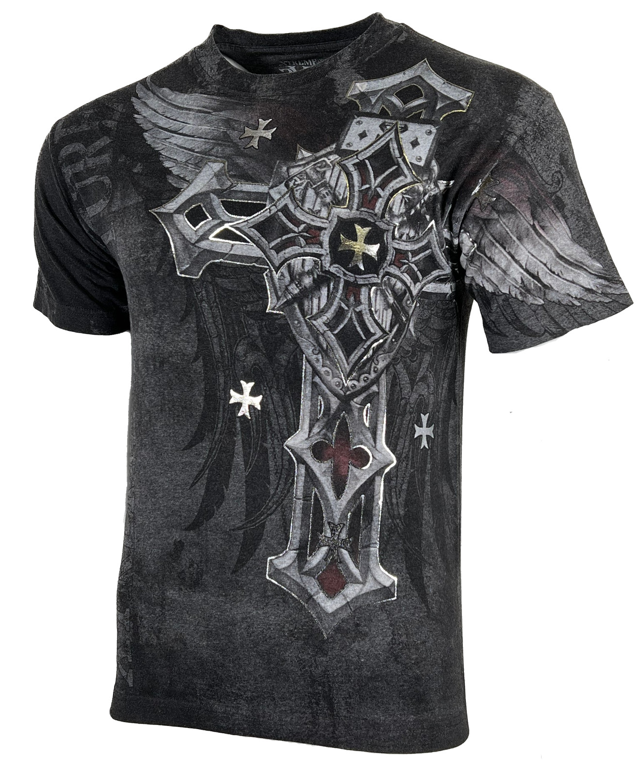 Xtreme Couture By Affliction Men’s T-Shirt Battledome Biker Cross