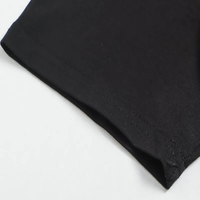 New Men Luxury Diamond Star Rhinestones Fashion Skull Black T-Shirt High Quality