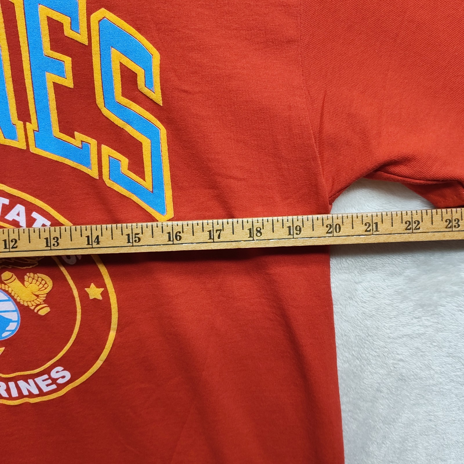 NWOT Vintage United States Marines T Shirt Red Mens Large FOTL Heavy Cotton Y2K