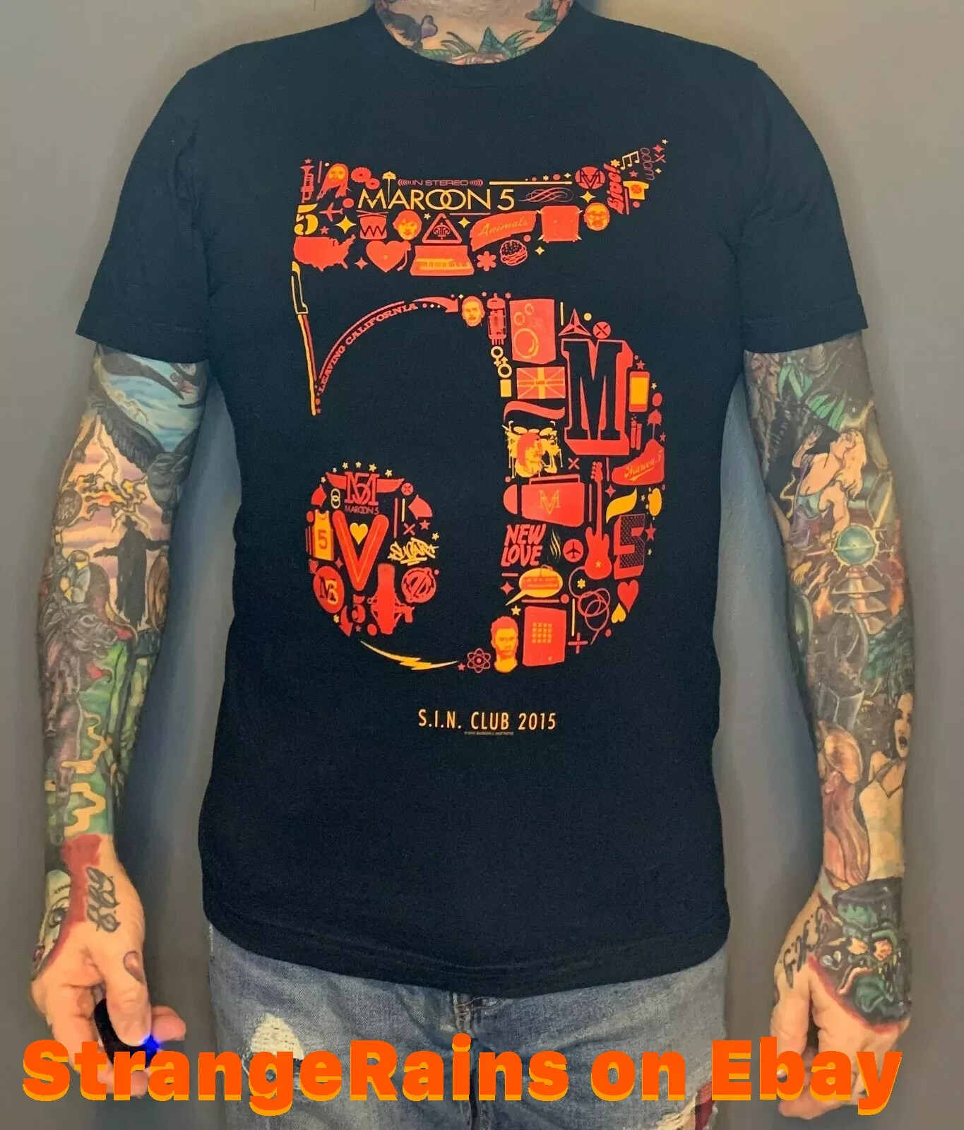 MAROON 5 Band Shirt Unisex T Shirt Sz. (M) Adam Levine