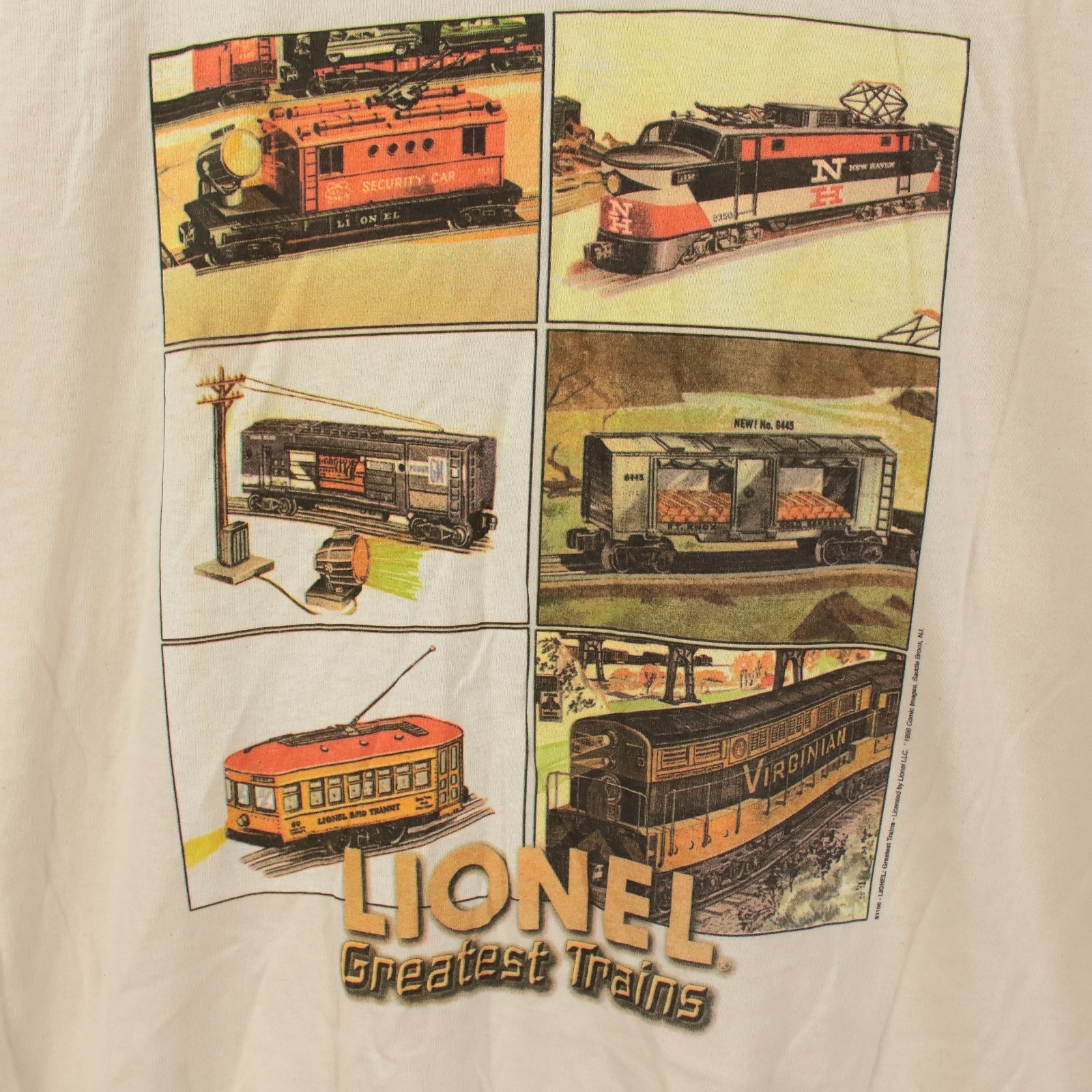 Lionel Greatest Trains t-shirt 2XL vtg 90s usa single stitch train railroad