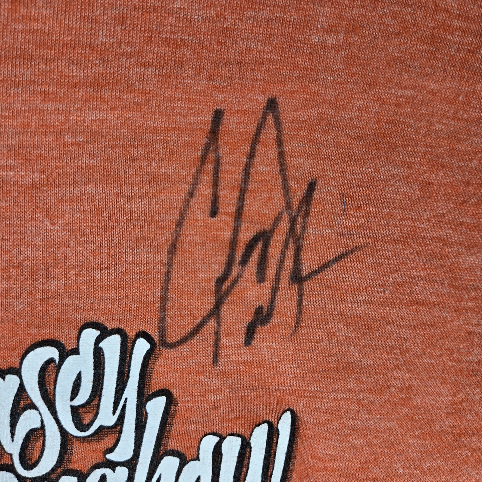 Casey Donahew Band Concert T Shirt Mens M Orange Signed Autographed Music Band