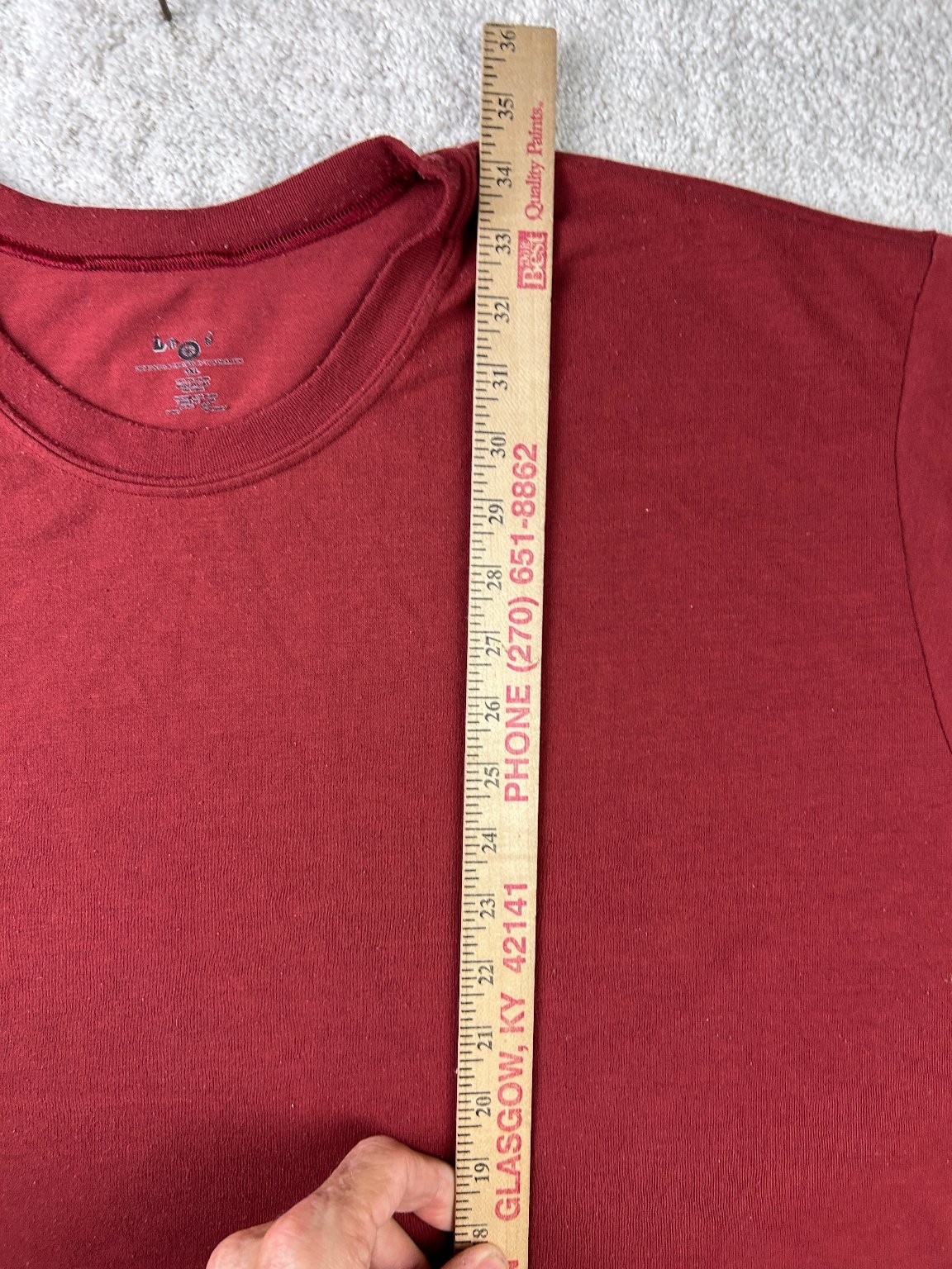 B.O.C Men’s T-Shirt Red 3XL 100% Polyester Machine Washable