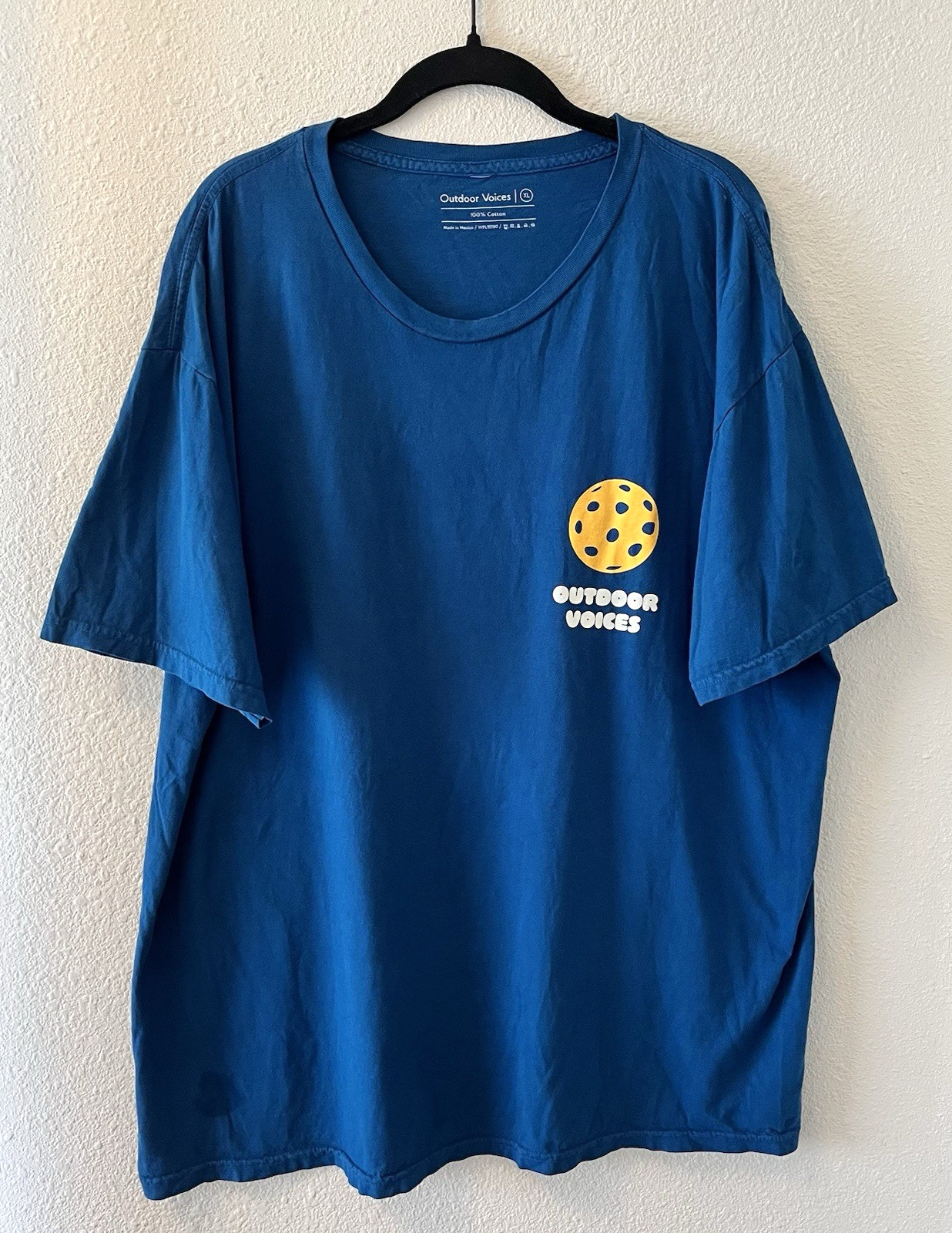 Outdoor Voices T-Shirt Men’s XL Pickleball Graphic Blue Gym Workout Athletic