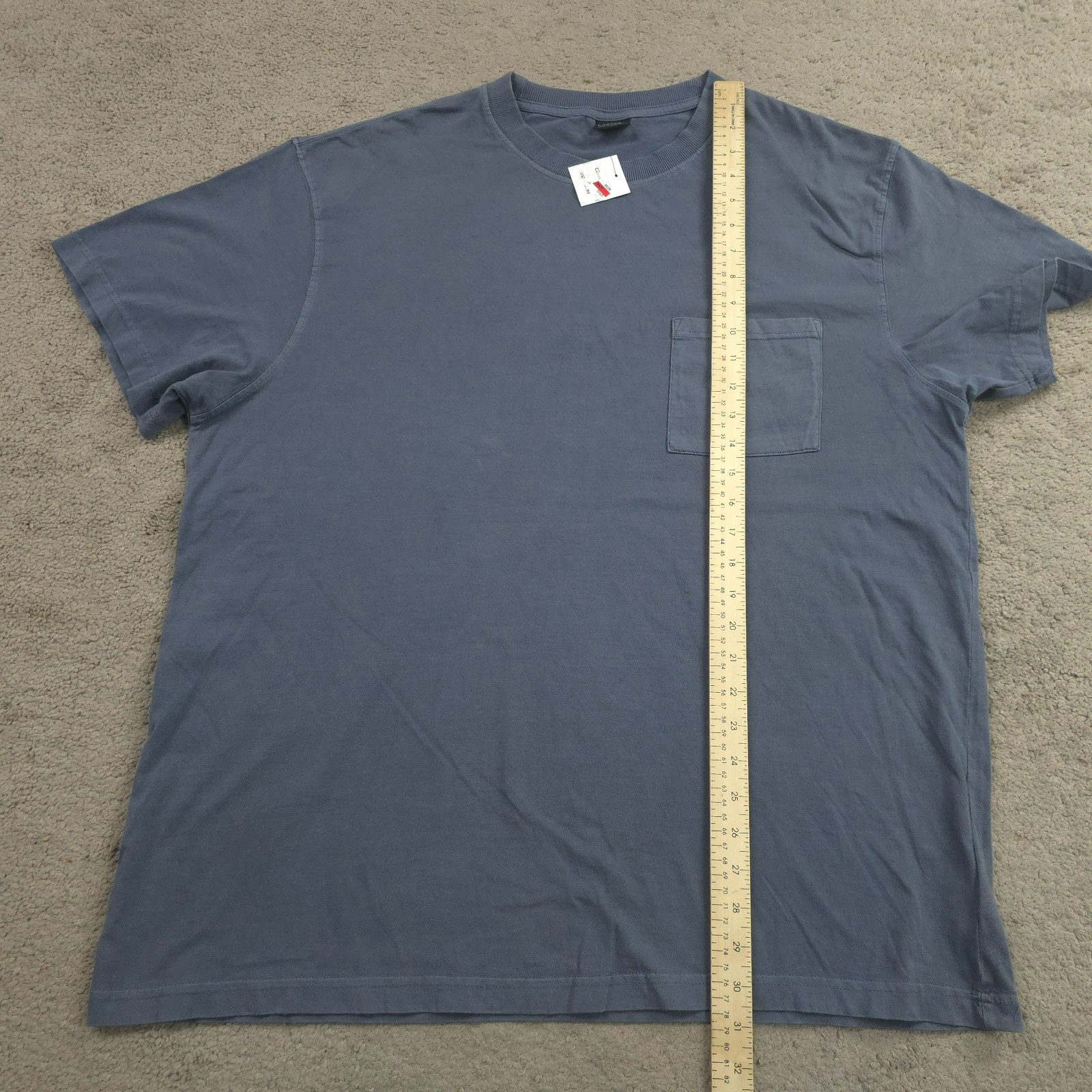Cotton-On Men’s Loose Fit Dusty Denim Crew Cotton T-Shirt Short Sleeve 2XL