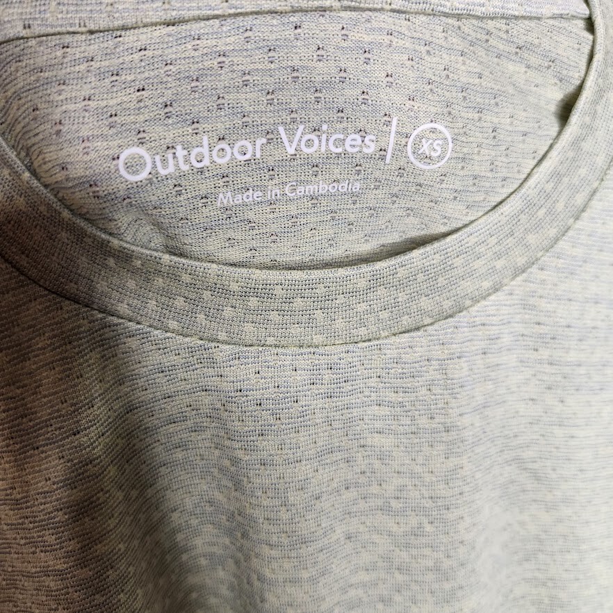Outdoor Voices Shirt Men XS Mint Green Workout Short Sleeve Crew Neck Breathable