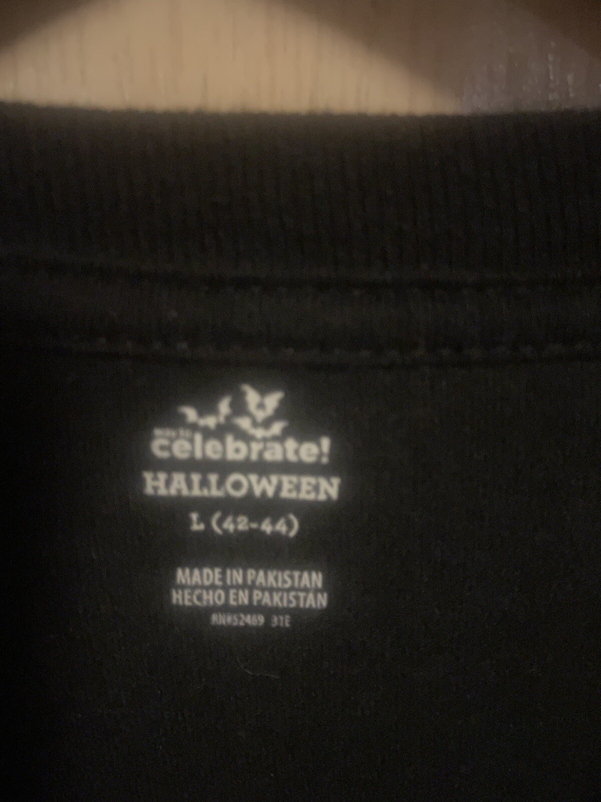 Celebrate Halloween Men Scary Clown Size Large Black Tee. C2