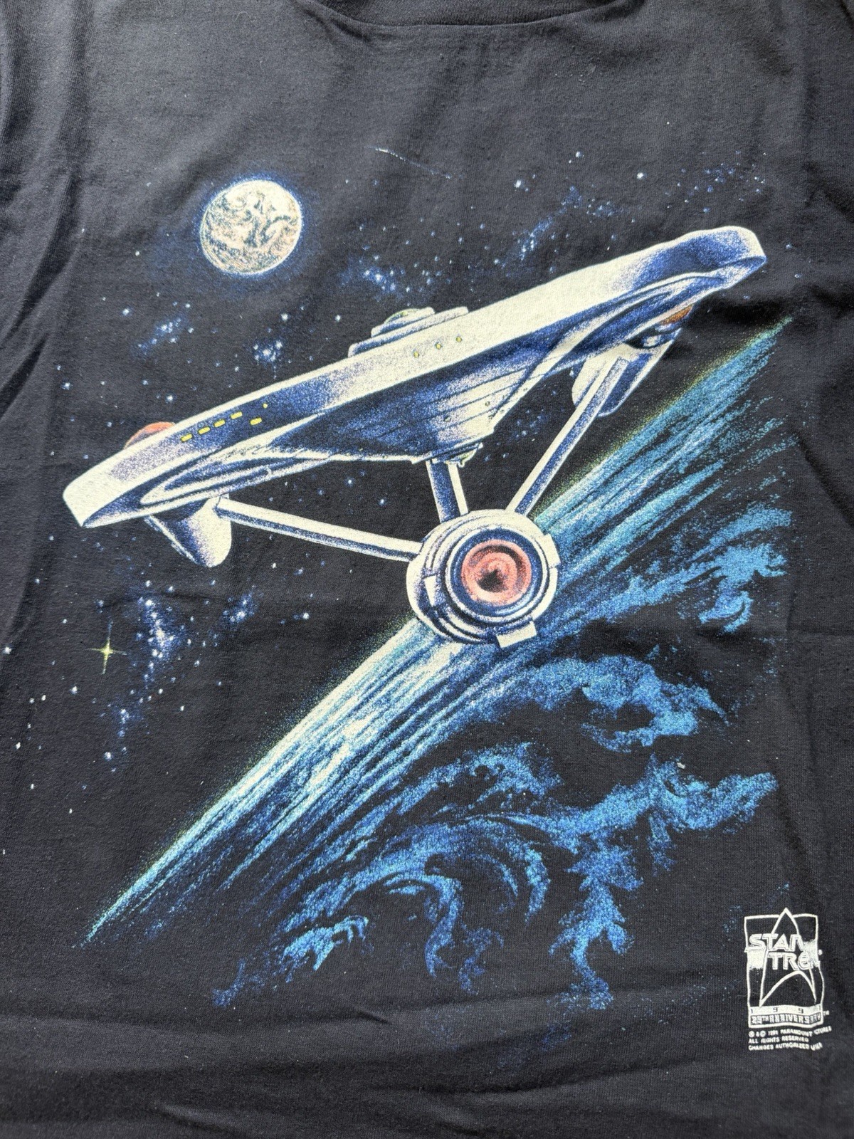 Vintage Star Trek Changes Shirt Mens XL Black USS Enterprise Graphic Tee 90s